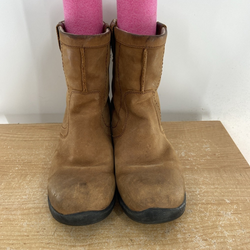 Keen Tyretread Leather Ankle Chelsea Boots Pull On Tan Brown Women's 9.5 Outdoor - Picture 2 of 7